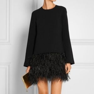 ELIZABETH AND JAMES Serena Ostrich Feather Dress